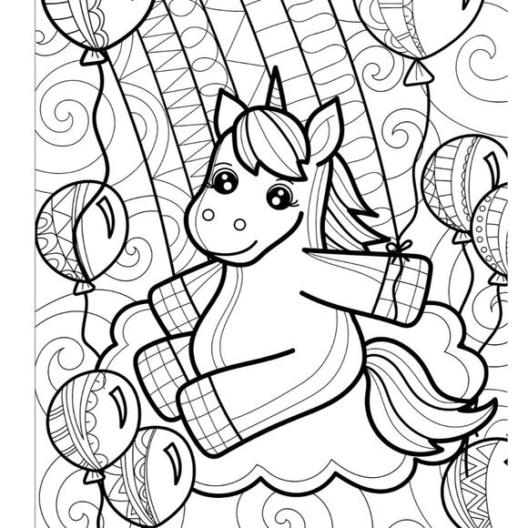 Lot Zen Doodle Colorscapes Unicorn Fiesta & Animal Winter Carnival Coloring Book - Picture 6 of 8